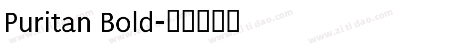 Puritan Bold字体转换
